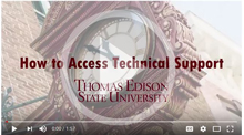 How to access technical support at TESU. 